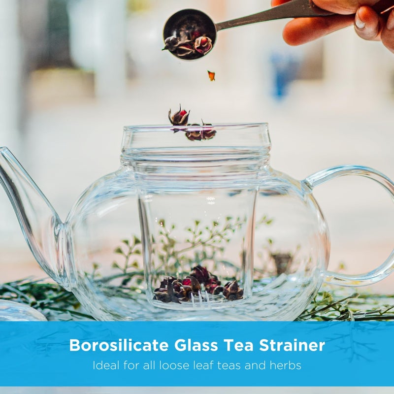 GROSCHE MONACO 42 oz Glass Tea pot with glass tea Infuser 1250 ml Capacity. Heatproof borosilicate glass and all glass tea infuser for all types of loose tea tea infusion - Image 5